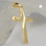 Anhänger, Kreuz diamantiert, 9Kt GOLD