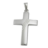 Anhänger, Kreuz, 9Kt Weißgold