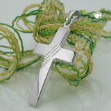 Anhänger, Kreuz, 9Kt Weißgold