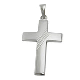 Anhänger, Kreuz, 9Kt Weißgold