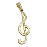 Anhänger 25x8mm Notenschlüssel 9Kt GOLD