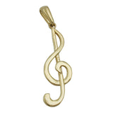 Anhänger 25x8mm Notenschlüssel 9Kt GOLD