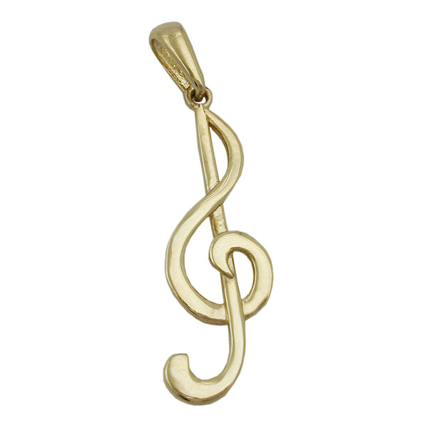 Anhänger 25x8mm Notenschlüssel 9Kt GOLD