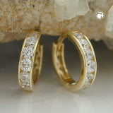 Creole Klappscharnier Zirkonia 9Kt GOLD
