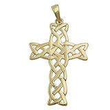 Anhänger 27x19mm Kreuz keltischer Knoten glänzend 9Kt GOLD