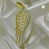 Anhänger Engelsflügel 20x10mm mit Zirkonias 9Kt GOLD