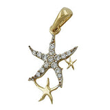 Anhänger, Seesterne, Zirkonias, 9Kt GOLD