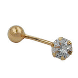 Piercing 20x6mm Banana Zirkonia 14Kt GOLD