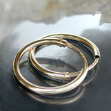 Creole 15mm Drahtcreole Steckverschluss glänzend 9Kt GOLD