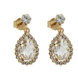 Stecker 16x8mm Hänger Zirkonias 9Kt GOLD