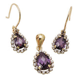Set, Ohrhaken/Anhänger, 9Kt GOLD