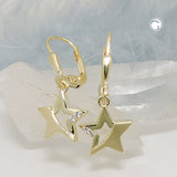 Brisur, Stern mit Zirkonias, 9Kt GOLD