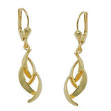 Ohrbrisur Ohrhänger Ohrringe 37x8,5mm glänzend 8Kt GOLD