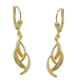 Ohrbrisur Ohrhänger Ohrringe 37x8,5mm glänzend 8Kt GOLD