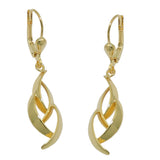 Ohrbrisur Ohrhänger Ohrringe 37x8,5mm glänzend 8Kt GOLD
