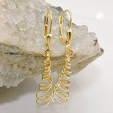 Ohrbrisur Ohrhänger Ohrringe 40x8mm Spirale glänzend 8Kt GOLD
