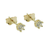 Stecker 4mm Zirkonia 9Kt GOLD