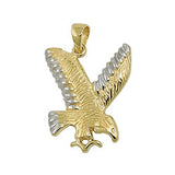 Anhänger, Adler bicolor glänzend, 9Kt GOLD