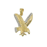 Anhänger, Adler bicolor glänzend, 9Kt GOLD