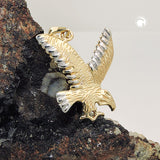 Anhänger, Adler bicolor glänzend, 9Kt GOLD