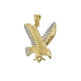 Anhänger, Adler bicolor glänzend, 9Kt GOLD