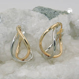 Creole 20x17x10mm bicolor mit Weißgold durchlegiert 9Kt GOLD