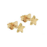 Stecker 5mm Stern glänzend 9Kt GOLD