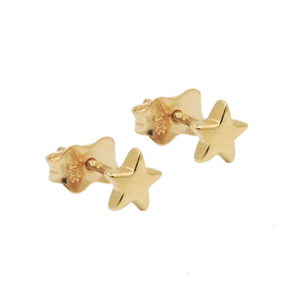 Stecker 5mm Stern glänzend 9Kt GOLD