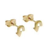 Stecker 6x5mm Pfeil glänzend 9Kt GOLD