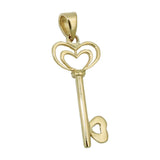 Anhänger, Herz Schlüssel, 9Kt GOLD