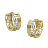 Creole 12x5mm Klappscharnier bicolor rhodiniert 9Kt GOLD