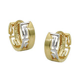 Creole 12x5mm Klappscharnier bicolor rhodiniert 9Kt GOLD