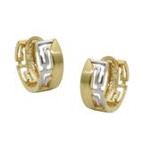 Creole 12x5mm Klappscharnier bicolor rhodiniert 9Kt GOLD