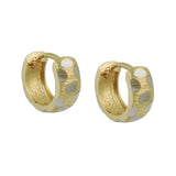 Creole 11x4mm Klappscharnier bicolor rhodiniert 9Kt GOLD