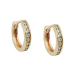 Creole 11x2mm Klappscharnier mit Zirkonias 9Kt GOLD