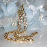 Armband 4,4mm Panzer bicolor 14Kt GOLD 19cm