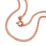 Armband 2mm Doppelpanzer 14Kt Rotgold 19cm
