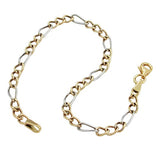 Armband Figaro Panzer bicolor, 9Kt GOLD