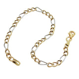 Armband Figaro Panzer bicolor, 9Kt GOLD