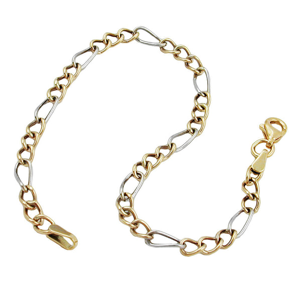 Armband Figaro Panzer bicolor, 9Kt GOLD
