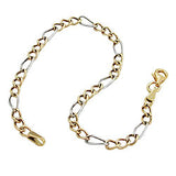Armband Figaro Panzer bicolor, 9Kt GOLD