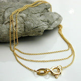 Kette 0,7mm dünne Ankerkette 9Kt GOLD 36cm