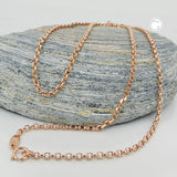 Kette - Ankerkette - rund - 9Kt Rotgold - 45cm
