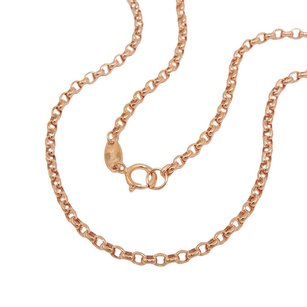 Kette - Ankerkette - rund - 9Kt Rotgold - 45cm