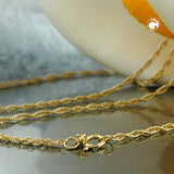 Kette Anker gedreht 14Kt GOLD 38cm