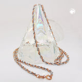 Kette 2mm Kordelkette bicolor 14Kt GOLD 45cm