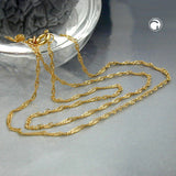 Kette 1,3mm Singapurkette 14Kt GOLD 45cm