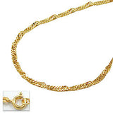 Kette 1,3mm Singapurkette 14Kt GOLD 45cm