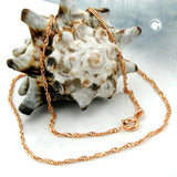 Kette 1,4mm Singapurkette 14Kt Rotgold 45cm
