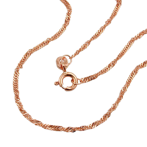 Kette 1,4mm Singapurkette 14Kt Rotgold 45cm